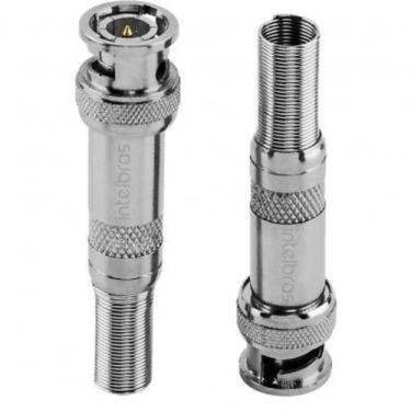 Imagem de Conector Bnc Macho Mola / Parafuso C/ 10 Pecas Conex 1000 - intelbras 