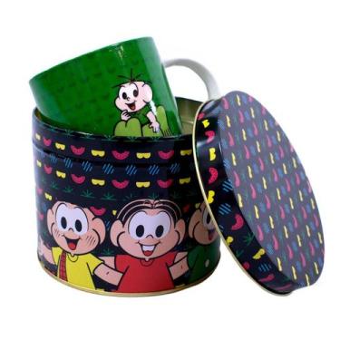 Imagem de Caneca De Porcelana Na Lata Cebolinha 325ml Turma Da Mônica - Tasco