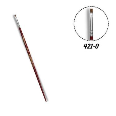 Imagem de Pincel Condor 421-0 Chato Curto Orelha de Boi Cabo Longo