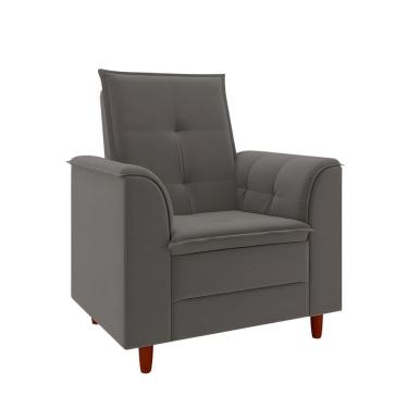 Imagem de Poltrona Decorativa Estofada Confortável Sala Atenas Suede