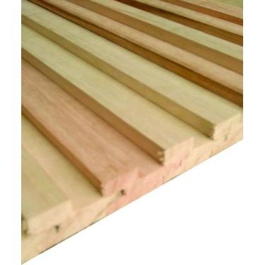 Imagem de Painel Ripado de Madeira Maciça Com Encaixe Macho e Fêmea Réguas 220x3