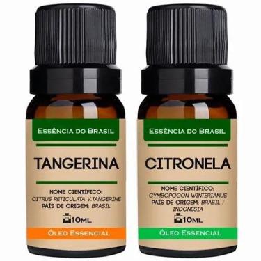 Imagem de Kit 2 Óleos Essenciais 10ml - Tangerina + Citronela - Essência do Bras