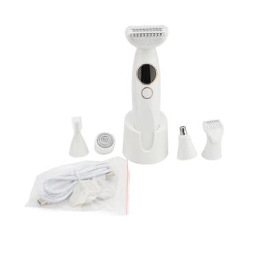 Imagem de Dispositivo Elétrico de Remoção de Pelos 5 Em 1 Aparador de Pelos à Prova D'água para Mulheres (com base de carregamento)