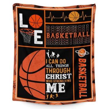 Imagem de Manta de Basquete Homexzdiy 127x102cm - Para Meninos de 8 a 12 Anos