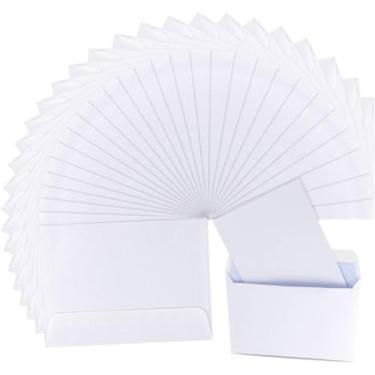 Imagem de Envelopes para autovedação Pralb 200 peças, 4 x 6 envelopes de papel Kraft branco em branco para autovedação de envelopes de negócios para 4 x 6 cartões, fotografias, casamentos, convites, sem janela