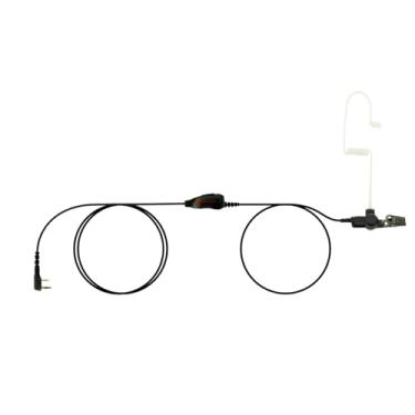 Imagem de Fone de ouvido/fone de ouvido com tubo acústico EH com PTT e microfone para rádios Walkie Talkie Motorola, Kenwood, Vertex, Horizon. Kit de vigilância. Fone de ouvido de um fio (para Kenwood 2 pinos)