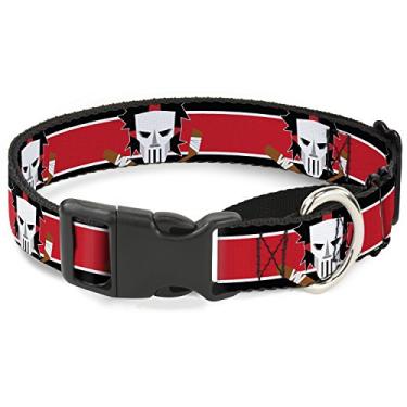 Imagem de Teenage Mutant Ninja Turtles Coleira para cães Casey Jones Bastão de beisebol de hóquei Close Up Preto Branco Vermelho 33 a 45 cm de largura 3,8 cm
