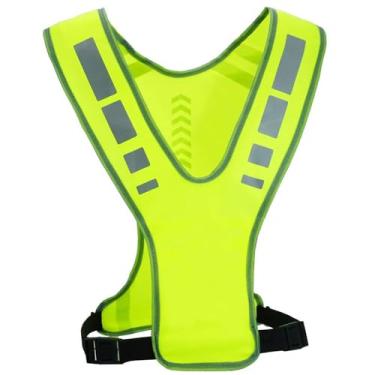 Imagem de MaximalPower Colete refletivo para caminhar à noite - Equipamento de segurança refletivo ajustável para homens, mulheres, crianças - faixa de cinto refletiva para corrida, caminhada e ciclismo (1x