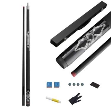 Imagem de Bastão de taco de sinuca de 147 cm, bastão de sinuca, taco de bilhar de bordo canadense, taco de sinuca profissional para esportes de mesa de sinuca de bar e casa, taco de piscina de carbono (Um taco