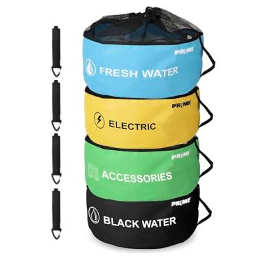 Imagem de PR1ME 4 Pack Waterproof RV Hose Bag Storage, RV Utility Bag, Sewer Hose Bag, Camper and RV Accessories Bag, 4 colors for Sewer Hoses, Fresh Water Hoses, Electrical Cords, Camper Tools Accessories