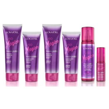 Imagem de Liso Mágico 2 Shampoos + 2 Condicionadores + Fluido + Óleo - Lowell