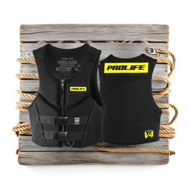 Imagem de Colete Salva Vidas Neoprene Homologado Classe V Prolife V4, Amarelo, E