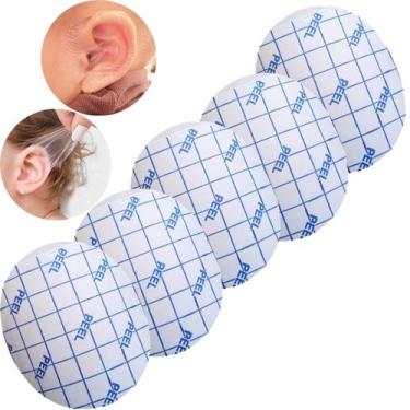 Imagem de Adesivo Ouvido Orelha Infantil Prova D'agua Touca Natação 05 Unidades 