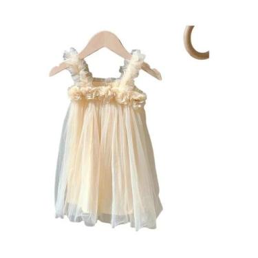 Imagem de Vestido de Menina Sereia com Tule 3D - Tamanhos 1 a 6 anos - 6 Cores, 