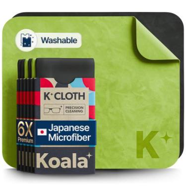 Imagem de Pano de Limpeza Koala Lens de Microfibra Japonesa - Preto e Verde