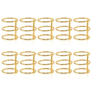 Imagem de 3 anéis de metal para livros, espinhos de fichário de folhas soltas de 30 mm - dobradiça de encaixe, diário de viagem e álbuns de fotos, pacote com 10 suprimentos para artesanato, durável e versátil