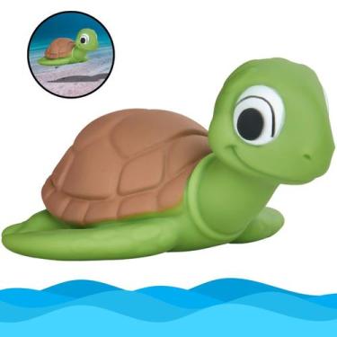 Imagem de Brinquedo Tartaruga Em Vinil Bebe Para Brincar Banho/Piscina - Puff To