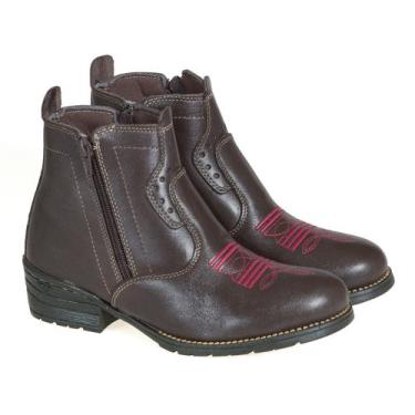 Imagem de Botinha Infantil Feminina Cano Curto Country - Cláudia Beneti, Café re