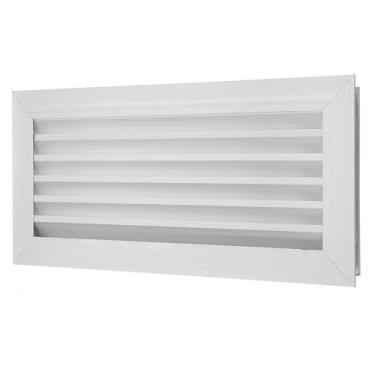 Imagem de PATIKIL Capa de ventilação de porta, 50,8 cm x 20,3 cm, capa de ventilação de grade de alumínio com veneziana para porta de guarda-roupa de armário, tom prata