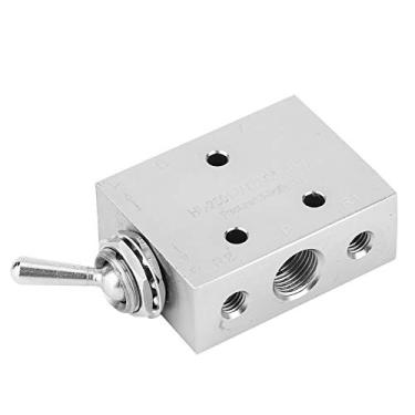 Imagem de Válvula de Alternância de Alternância Mecânica 2 Posição de 5 Vias Pneumática Interruptor G1/8in 1,5~8kgf/cm² para Montagem do de Ar