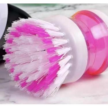 Imagem de Kit 3 Escovas Com Porta Detergente De Lava Louças Coloridas - Pra vc ,