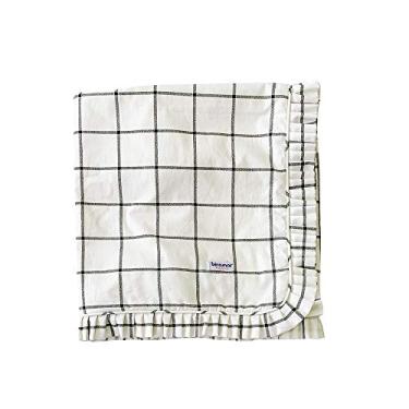 Imagem de Manta para Bebê Babado com Cordão Boston Preto, Biramar Baby, Preto