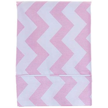 Imagem de Fronha para Berço Estampada Soho Chevron Rosa, Biramar Baby, Rosa