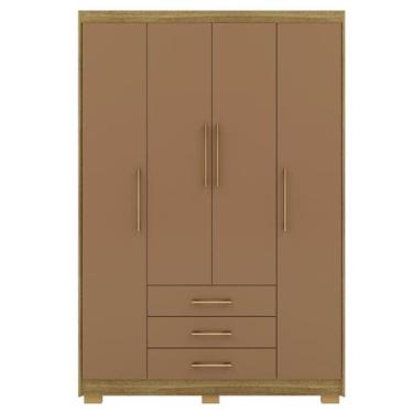 Imagem de Guarda Roupa Solteiro 120 cm 4 Portas 10088 Nature Camarim VLR - Milan