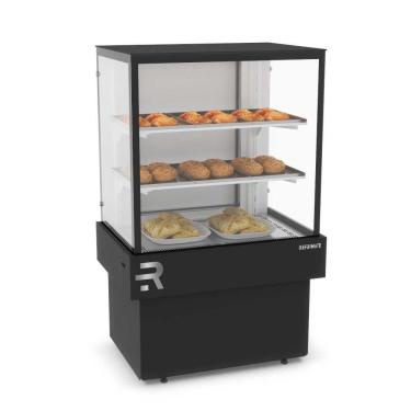 Imagem de Vitrine Confeitaria Quente 75 cm Vanguard Plus Tampo Aproveitável Preta CVPQ750 220V - Refrimate