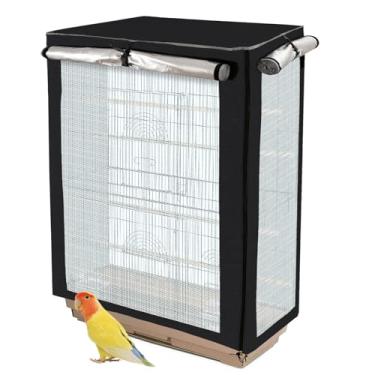 Imagem de AJFHKJ Capa universal para gaiola de pássaros grande, capa para gaiola de pássaros para noite, boa noite, com 2 alças de transporte, adequada para papagaios, periquitos, tentilhões, canário, pássaros