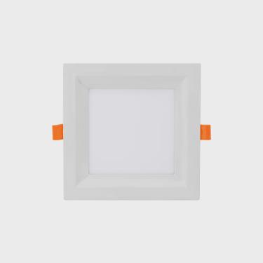 Imagem de Painel de Led Quadrado Embutir Recuado 6W Bivolt Taschibra 3000K Amarelo Quente