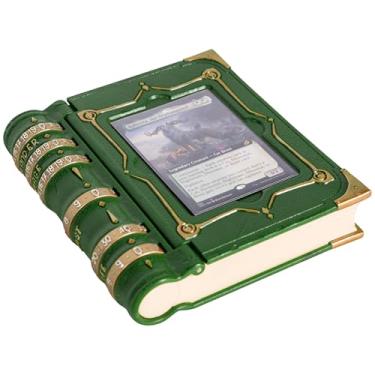 Imagem de MTG Commander EDH Command Zone/Tray for Magic The Gathering -With Damage, Cast & Life Counters. Store your Commander Deck's Dice & Tokens inside (up to 30 Sleeved Cards)- MTG Accessories Gift. (Green)