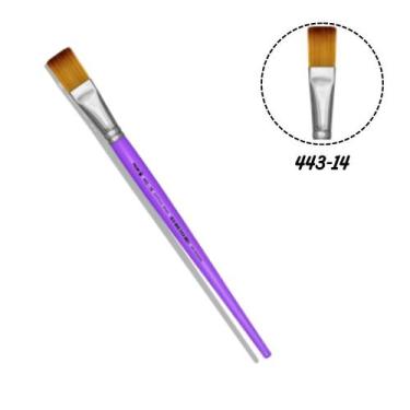 Imagem de Pincel Chato 443 - 14 Longo Sintético Tigre Cerdas Marrom