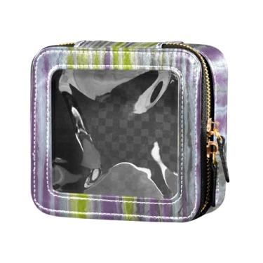 Imagem de Fitrendlovey Bolsa de maquiagem portátil com zíper com design de claraboia grande para artigos de higiene pessoal e cosméticos de viagem, T19, one size