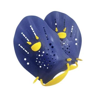 Imagem de oshhni Nadando remos da mão Piscina Equipamento de exercício Aquático Fitness portátil Arma de água portátil Luvas de água de nadar nas pás de natação , Crianças Azul