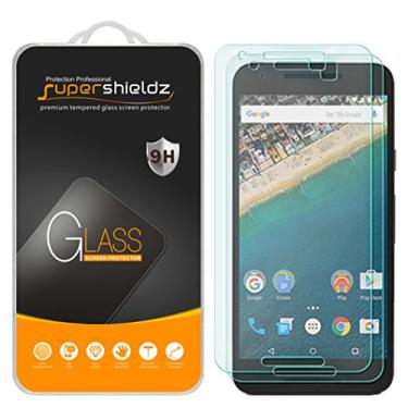 Imagem de [Pacote com 2] Película protetora de tela de vidro temperado LG (Google) Nexus 5X, Supershieldz antiarranhões, impressões digitais, sem bolhas, garantia de substituição vitalícia