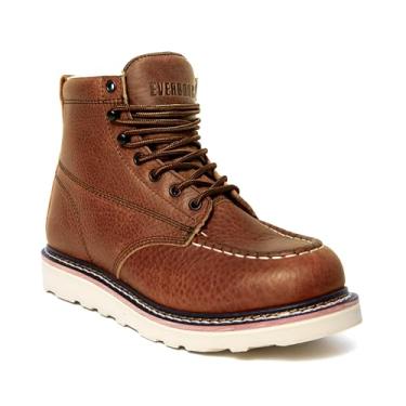 Imagem de EVER BOOTS Botas De Trabalho Moc Toe Para Construção Leve Masculina, Cunha 11 L, Marrom