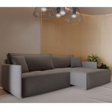 Imagem de Sofá Retrátil E Reclinável 3 Lugares 232cm Home Neo Cinza Claro/cinza Chumbo