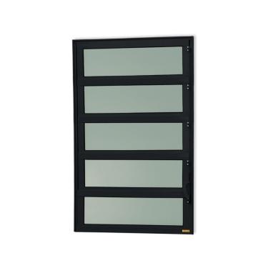 Imagem de Janela De Aluminio Basculante Elite Vidro Boreal 100cm X 120cm Brimak Preto