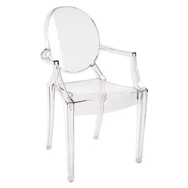 Imagem de Cadeira Com Braço Invisible Louis Ghost Policarbonato Transparente