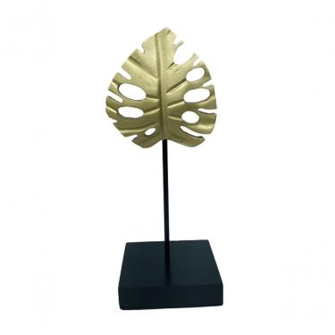 Imagem de Adorno Decorativo Com Folha Dourada 23 Cm