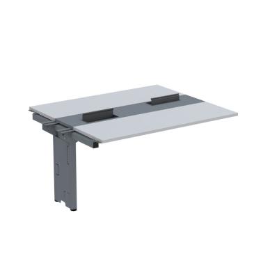 Imagem de Complemento De Mesa Plataforma Para Coworking Para 2 Pessoas 140x120 Cinza-grafito