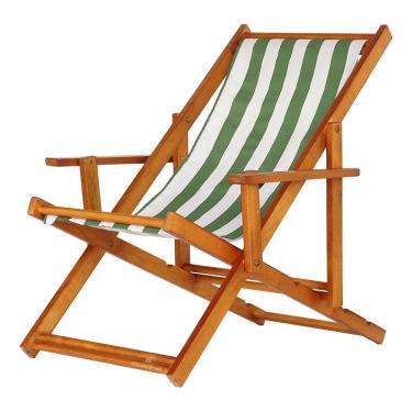 Imagem de Espreguiçadeira Preguiçosa Dobrável Mel Cb-list Verde-branco