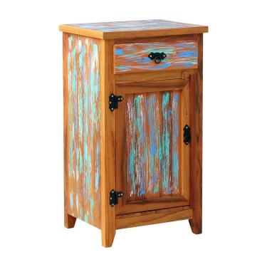 Imagem de Armário Balcão Arcais 50 Cm 1 Porta Madeira Maciça Pátina