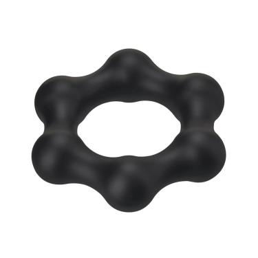 Imagem de Anel Peniano Retardador Com Esferas - Silicone Ring - Preto