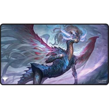 Imagem de Ultra PRO - Tarkir Dragonstorm Shiko, Paragon of The Way Black Stitched Playmat for Magic: The Gathering | Gaming Table Mat, Card Game Accessory, TCG Playmat, Tabletop Gaming Mat