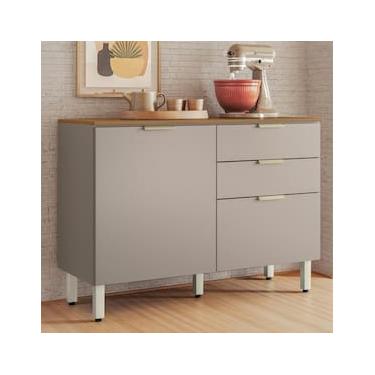 Imagem de Balcão Demóbile Aspen com 2 Portas, 2 Gavetas e 1 Prateleira - 120cm de largura