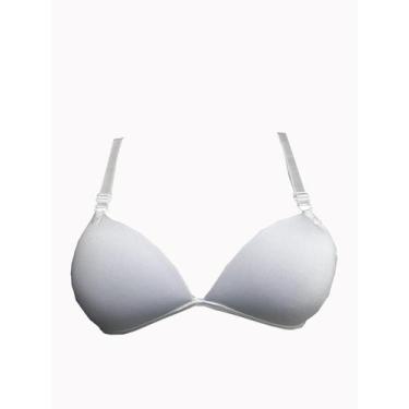 Imagem de Kit 2 Sutiãs Infantil Liso Básico Alça Ajustável Fecho Costas Meninas 