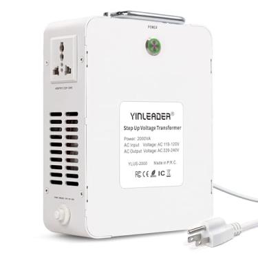 Imagem de Yinleader Transformador Elevador 110V Para 220V 2000W, Conversor De Voltagem Com 220/230/240V, Aparelhos Europeus E Asiáticos Nos Eua