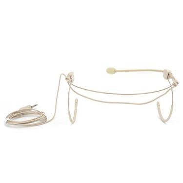 Imagem de Microfone de suspensão binaural bege com trava de parafuso de 3,5 mm para transmissor otimizado